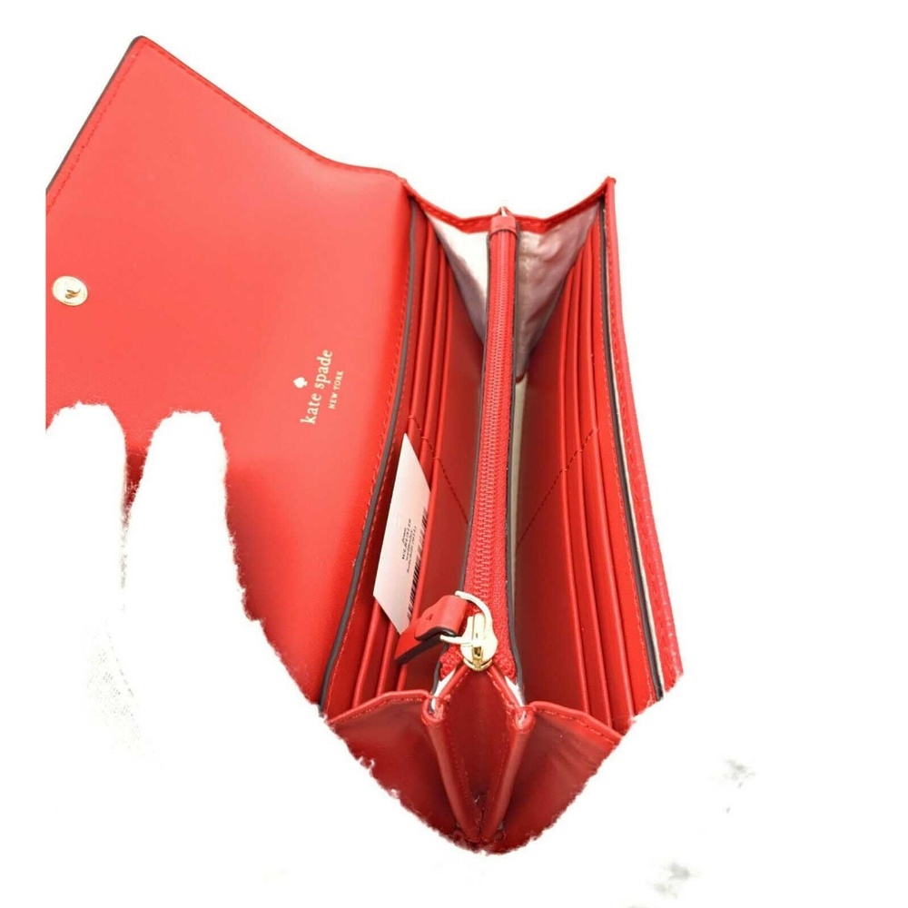Kate Spade Wellesley Jean Leather Wallet Chilli - Picture 5 of 5